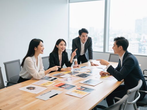 情感咨询团队工作场景，专业咨询师团队在现代化办公室中讨论案例，墙上挂着专业证书，体现团队的专业性和协作精神